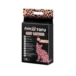 AnimAll Tofu Peach - наполнитель соевый тофу с ароматом персика для кошачьего туалета 6л 67002 фото