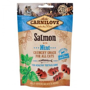 Ласощі Carnilove Cat Crunchy Snack Salmon with Mint для котів для здоров'я зубів і ясен з лососем та м'ятою 50 г 100410/ 527175 фото