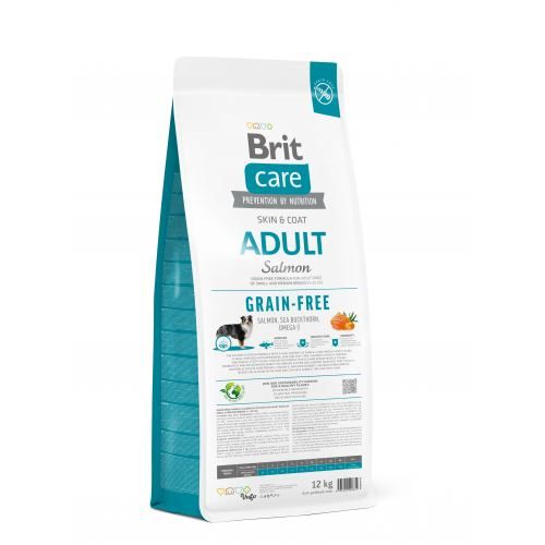 Корм сухий Brit Care Dog Grain-free Adult для дорослих собак малих і середніх порід беззерновий з лососем 12 кг 172198 фото