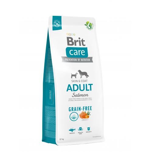 Корм сухий Brit Care Dog Grain-free Adult для дорослих собак малих і середніх порід беззерновий з лососем 12 кг 172198 фото