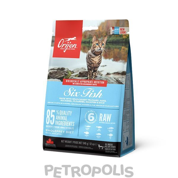 Orijen 6 Fish Cat & Kitten - сухий корм для котів всіх порід і всіх стадій життя з 6 видами риби 340 г o28134 фото