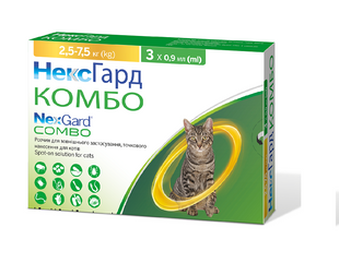 НЕКСГАРД КОМБО для котів 2,5- 7,5 кг ,1 піпетка 169803 фото