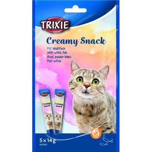 Ласощі Trixie Creamy Snacks для котів, риба, 5 шт/упак, 14 г 1111176339 фото