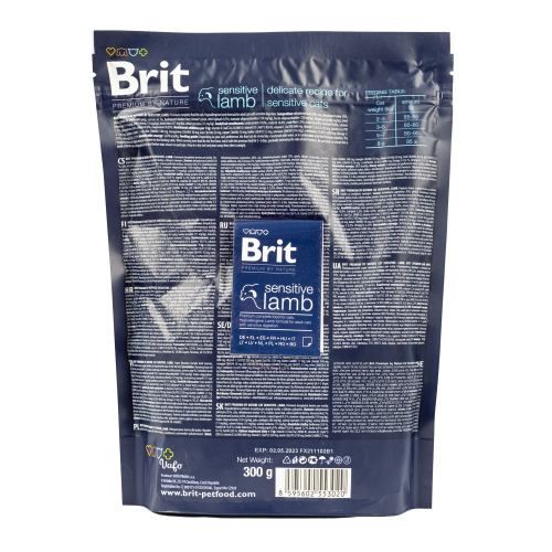 Корм сухий Brit Premium by Nature Cat Sensitive для котів із чутливим травленням з ягням 300 г 171849 фото