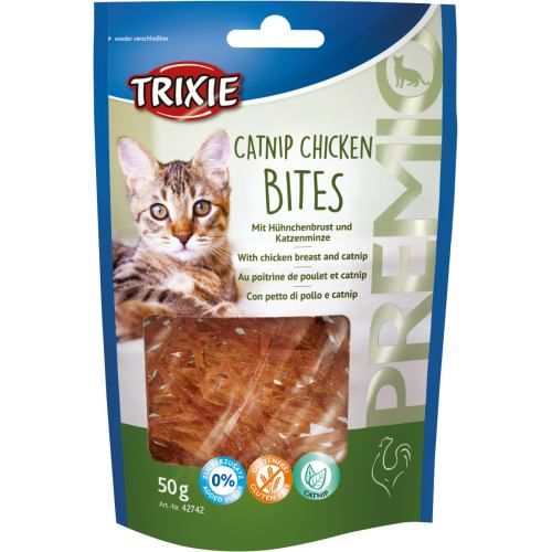 Ласощі Trixie Premio Catnip Chicken Bites для котів, з курячим філе та котячою м'ятою, 50 г 1111151352 фото