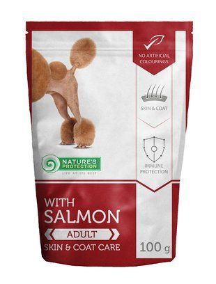 Nature's Protection Skin&Coat Care - вологий корм для дорослих собак з лососем 100г KIK45282 фото