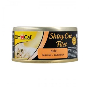 Вологий корм GimCat Shiny Cat Filet для котів, курка, 70 г 1111148271 фото