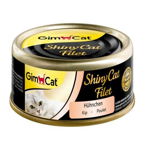 Вологий корм GimCat Shiny Cat Filet для котів, курка, 70 г 1111148271 фото