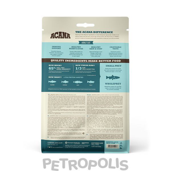Acana Bountiful Catch - сухой корм для взрослых кошек на основе лосося, сельди, хека и форели 340 г a71441 фото