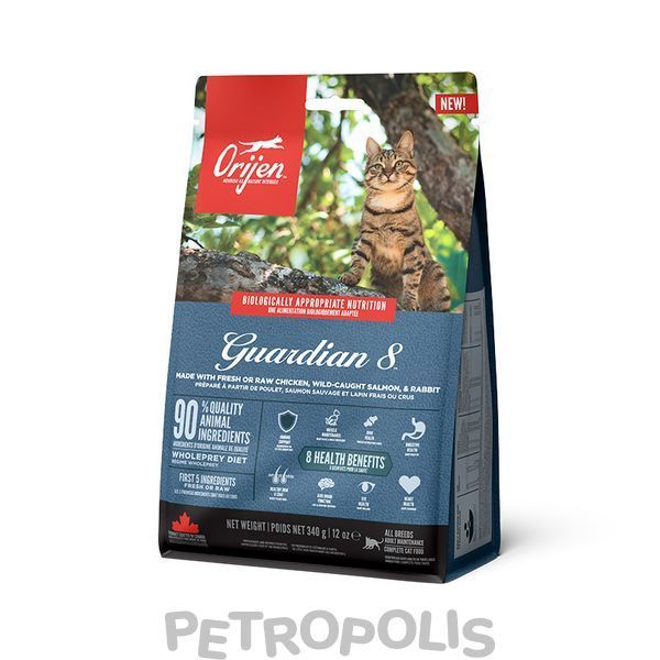 Orijen Guardian 8 Cat - сухой корм для кошек на всех стадиях жизни с мясом рыбы и птицы 8 340 г o71889 фото