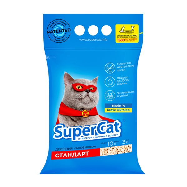 Наповнювач SuperCat стандарт, 3кг (синій) 3550 фото