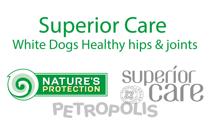 Nature's Protection Superior Care White Dogs Healthy hips & joints с белой рыбой - беззерновые лакомства для взрослых собак с белым окрасом шерсти 110г KIKNPSC47200 фото