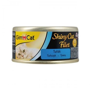 Вологий корм GimCat Shiny Cat Filet для котів, тунець, 70 г 1111148272 фото