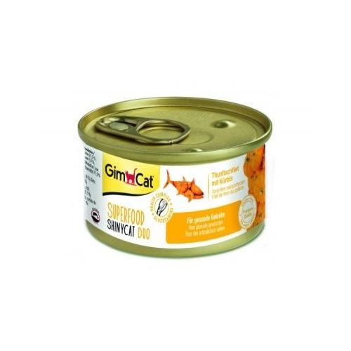 Вологий корм GimCat Shiny Cat Superfood для котів, тунець та гарбуз, 70 г 1111153707 фото