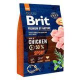 Brit Premium Dog Sport - сухой корм для взрослых собак всех пород с высокими затратами энергии с курицей 3 кг 170847/6666 фото