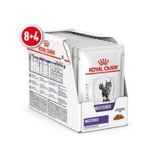 Royal Canin Neutered Maintenance Pouches - дієтичний вологий корм для котів для зниження утворення струвітних каменів (шматочки у соусі) 85г 40890019 фото