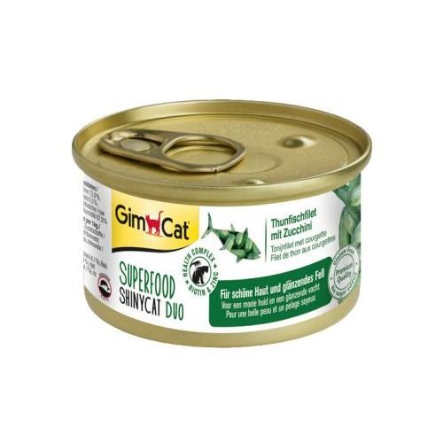 Вологий корм GimCat Shiny Cat Superfood для котів, тунець та цукіні, 70 г 1111146616 фото