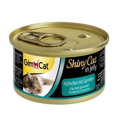 Вологий корм GimCat Shiny Cat для котів, курка і креветка, 70 г 1111137997 фото