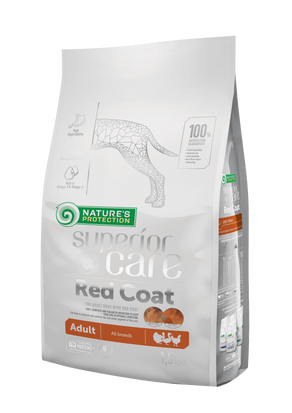 Nature's Protection Superior Care Red Coat Adult All Breeds - сухий корм для дорослих собак малих порід з рудим забарвленням шерсті 1.5кг NPSC45788 фото