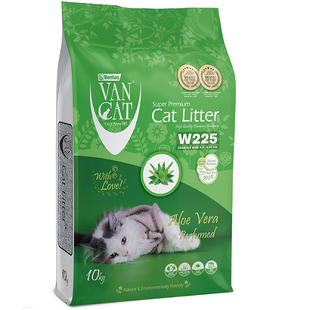 VanCat Cat Litter Aloe Vera - наполнитель бентонитовый с ароматом алоэ вера для кошачьего туалета 10кг 55451 фото