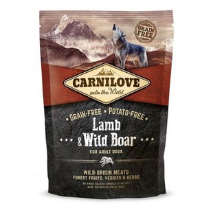 Корм сухий Carnilove Adult Lamb and Wild Boar для дорослих собак усіх порід з ягнятиною та диким кабаном 1,5 кг 150824/8983 фото