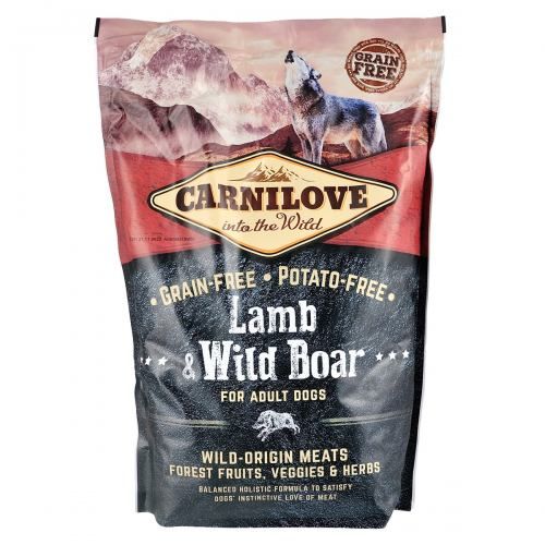 Корм сухий Carnilove Adult Lamb and Wild Boar для дорослих собак усіх порід з ягнятиною та диким кабаном 1,5 кг 150824/8983 фото