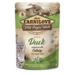 Корм вологий Carnilove Duck with Catnip д/котів качка і котяча м'ята 85 г 100385 Роздріб СПЕЦЦЕНА фото