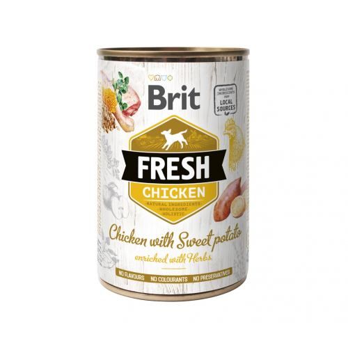 Консервований корм Brit Fresh Chicken/Sweet Potato для собак, з куркою та бататом, 400 г 1111153753 фото