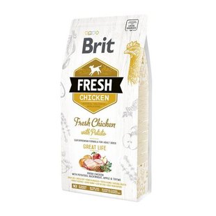 Сухий корм Brit Fresh для дорослих собак всіх порід, з куркою та картоплею, 2,5 кг 1111153742 фото