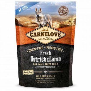 Сухой корм Carnilove Fresh Ostrich & Lamb для взрослых собак мелких пород, ягненок и страус, 1,5 кг 1111153663 фото