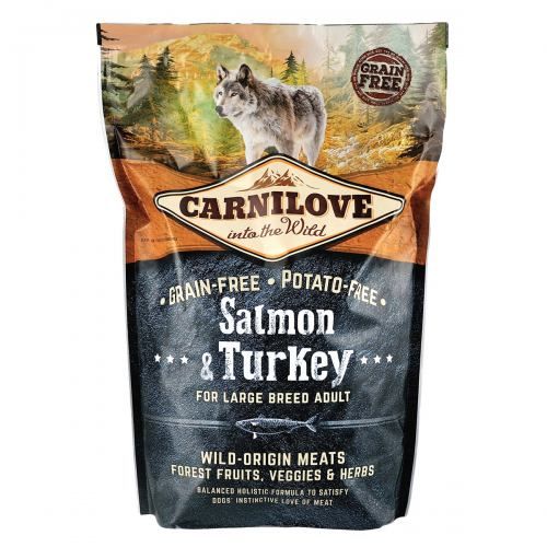 Корм сухий Carnilove Adult Large Breed Salmon and Turkey для дорослих собак великих порід вагою від 25 кг з лососем та індичкою 1,5 кг 150828/8952 фото