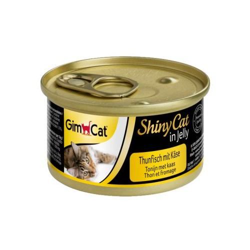 Вологий корм GimCat Shiny Cat для котів, тунець і сир, 70 г 1111148266 фото