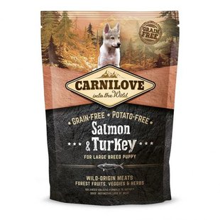 Корм сухий Carnilove Puppy Large Breed Salmon and Turkey для цуценят великих порід з лососем та індичкою 1,5 кг 150823/8853 фото