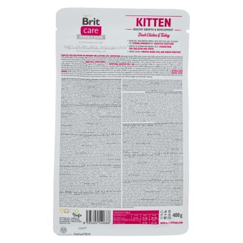 Корм сухий Brit Care Cat Grain Free Kitten HGrowth Development для кошенят для здорового зростання та розвитку 400 г 171279/0686 фото