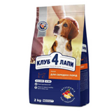 Club 4 Paws Premium Adult Medium Breed Chicken - сухой корм для взрослых собак средних пород с курицей2кг B4540711 фото