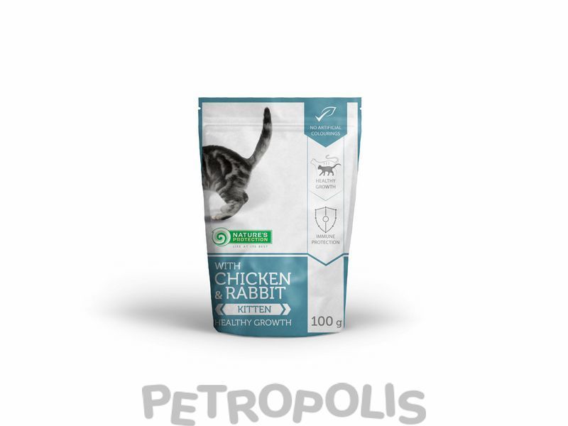 Nature's Protection Kitten with Chicken and Rabbit - вологий корм для кошенят з куркою і кроликом 100 г KIK45193 фото