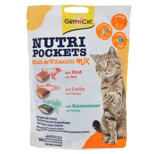 Вітамінні ласощі GimCat Nutri Pockets для котів, мультивітамін мікс, 150 г 1111138659 фото