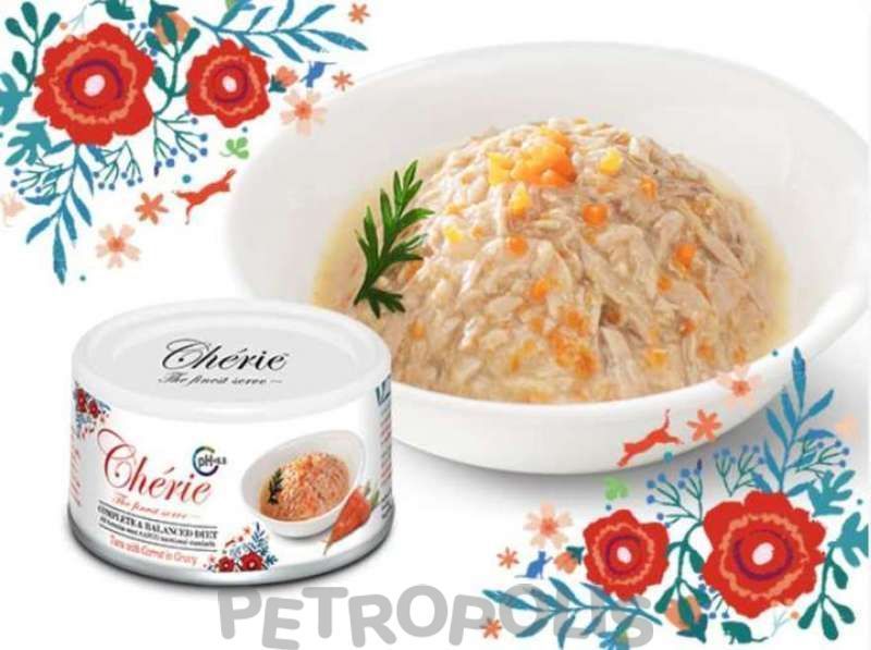 Cherie Complete & Balanced Tuna Urinary - вологий корм для дорослих котів підтримка сечовивідних шляхів зі шматочками тунця та моркви в cоусі 80г CHT17503 фото