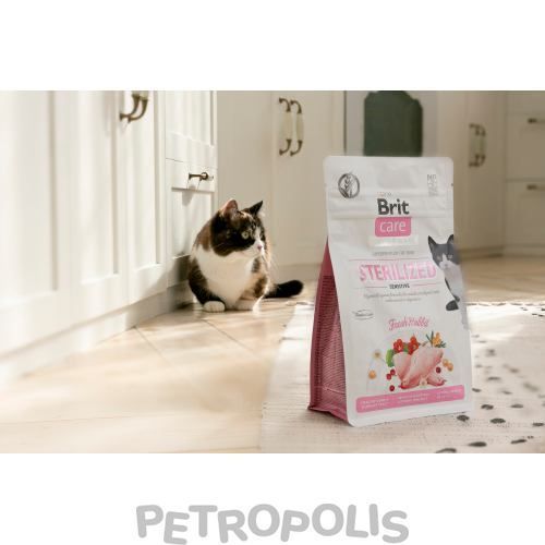 Brit Care Cat Grain Free Sterilized Sensitive - сухой корм для стерилизованных кошек с чувствительным пищеварением с кроликом 7 кг 171289/0754 фото