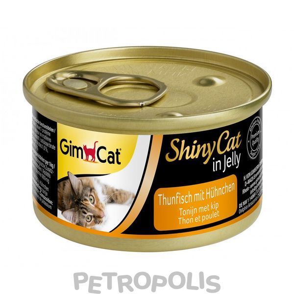 GimCat Shiny Cat - влажный для взрослых кошек с тунцом и курицей 70 г G-413105 /413303 фото