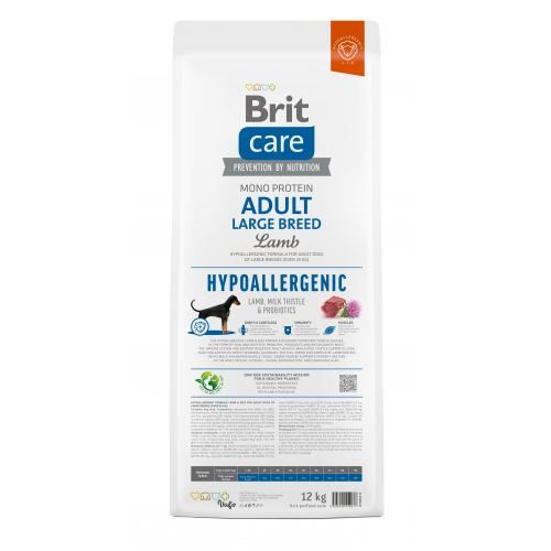 Корм сухий Brit Care Dog Hypoallergenic Adult Large Breed для собак великих порід гіпоалергенний з ягням 12 кг 172222 фото