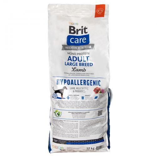 Корм сухий Brit Care Dog Hypoallergenic Adult Large Breed для собак великих порід гіпоалергенний з ягням 12 кг 172222 фото