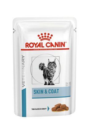 Royal Canin Skin & Coat - дієтичний вологий корм для котів при дерматозі та випадінні шерсті (шматочки у соусі) 85 г 4092001 фото