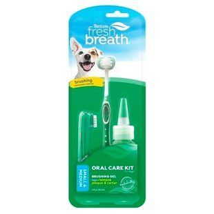 TropiClean Fresh Breath - набор для ухода за ротовой полостью собак малых и средних пород 59 мл 001282 фото