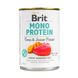 Корм вологий Brit Mono Protein Turkey and Sweet Potato для собак з тунцем та бататом 400 г 100836/100055/9742 фото 1