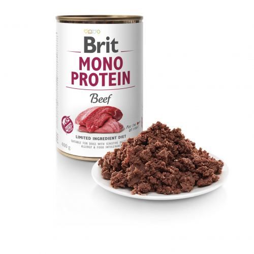 Корм вологий Brit Mono Protein Beef для собак з яловичиною 400 г 100831/100057/9766 фото