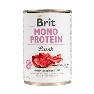 Корм вологий Brit Mono Protein Lamb для собак з ягнятиною 400 г 100834/100058/9773 фото