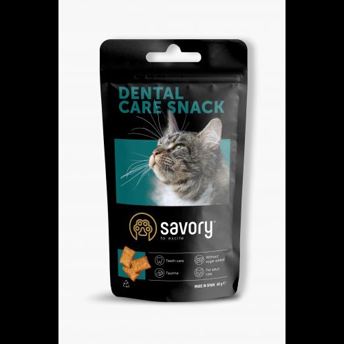 Хрумкі ласощі Savory Cats Snacks Pillows Dental Care для дорослих котів подушечки для здоров'я зубів 60 г 31478 фото