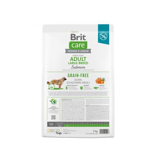 Корм сухий Brit Care Dog Grain-free Adult Large Breed для дорослих собак великих порід беззерновий з лососем 3 кг 172203 фото