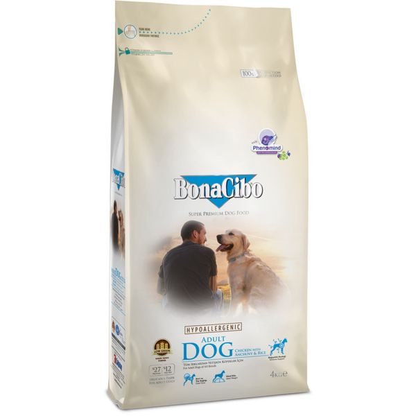 BonaCibo Adult Dog Chicken&Rice with Anchovy 4 kg BC406113 фото